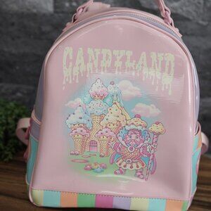 Dolls Kill Candyland Backpack Pink Vegan Leather